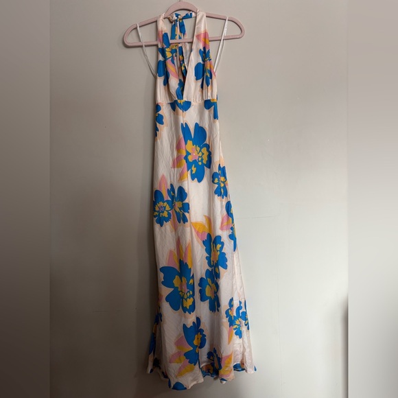 Hello Molly Satin Floral Backless Dress - Picture 2 of 9